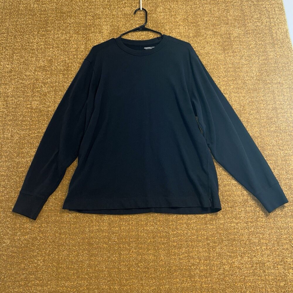 Abercrombie Premium Essentials Long Sleeve Black T-shirt Men’s M Cotton Crew